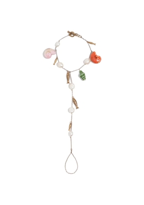 Bimba y Lola shell-charm anklet - Gold