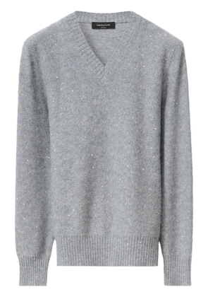 Fabiana Filippi sequin-embellished sweater - Grey