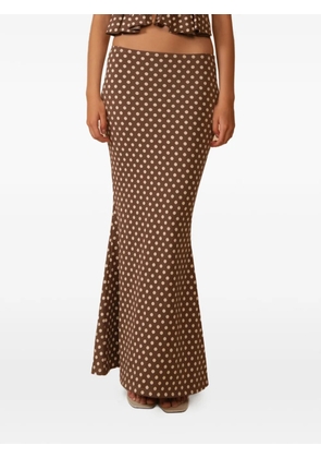 MONTCE Natalia polka-dot maxi skirt - Brown