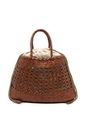DRAGON DIFFUSION Santa Cano woven leather tote bag - Brown