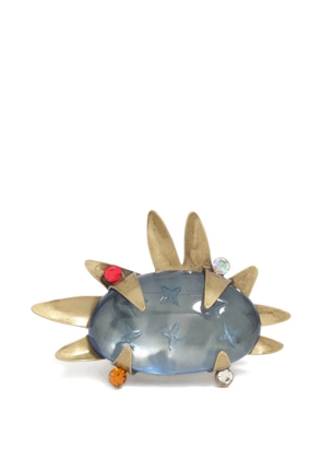 Bimba y Lola star-engraved crystal-embellished ring - Gold