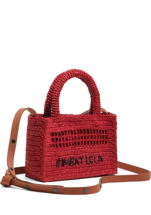 Bimba y Lola logo-embroidered woven mini bag