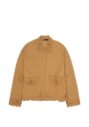 Bimba y Lola broderie anglaise scalloped jacket - Brown