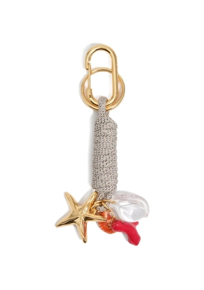 Bimba y Lola charm-embellished braided keyring - Neutrals