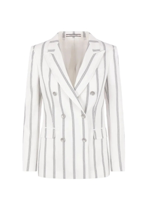 Tagliatore stripe-pattern double-breasted jacket - White