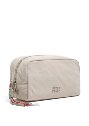 Bimba y Lola logo-plaque knotted-puller make-up bag - Neutrals