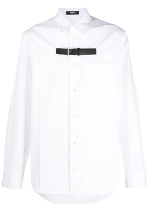 Versace buckle-detail cotton shirt - White