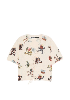 Bimba y Lola Samba short-sleeved cardigan - Neutrals