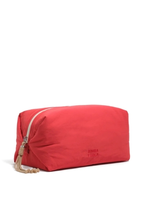 Bimba y Lola large logo-embroidered make-up bag
