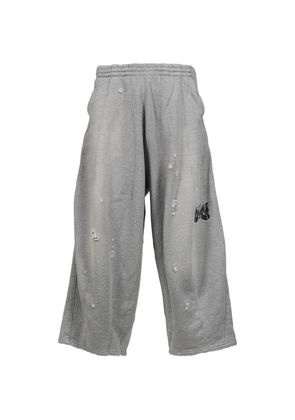 Needles butterfly-embroidered track pants - Grey