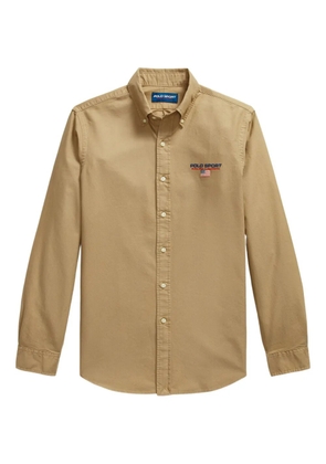 Polo Ralph Lauren garment dyed long-sleeve sport shirt - Neutrals
