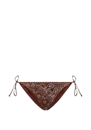 MC2 Saint Barth Leah Virgo bandana-print bikini bottoms - Brown