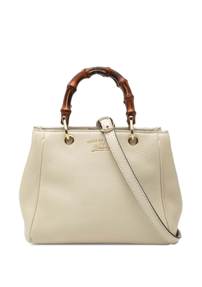 Gucci Pre-Owned 2000-2015 Mini Calfskin Bamboo Shopper satchel - White