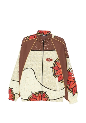 Pantofola D'oro x Thebe Magugu graphic-print high-neck jacket - Neutrals
