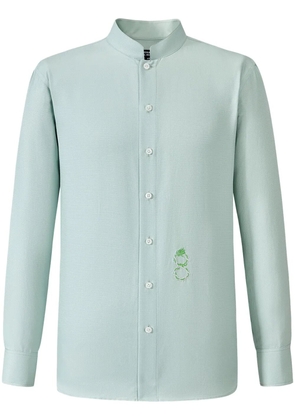 Shanghai Tang dragon-embroidered shirt - Blue