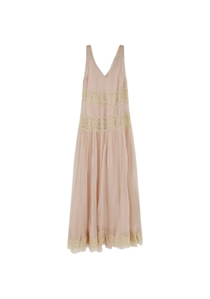 Mes Demoiselles Domenica lace-trim tiered dress - Pink
