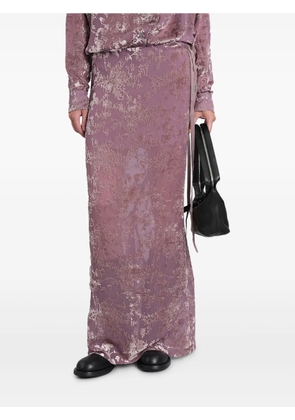 Ann Demeulemeester Eveline floral-pattern long skirt - Pink