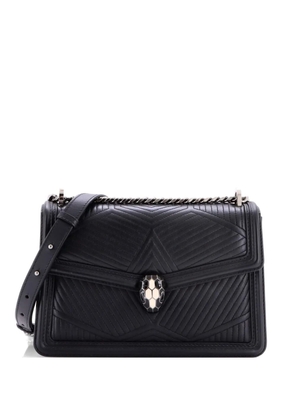Bvlgari Pre-Owned Serpenti Forever Shoulder Bag Quilted Leather Small crossbody bag - Black