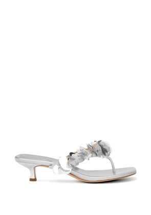 Michael Kors Loretta sequin-embellished sandals - Silver