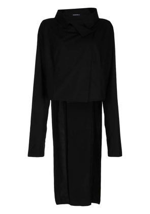 Rundholz asymmetric cotton shirt - Black