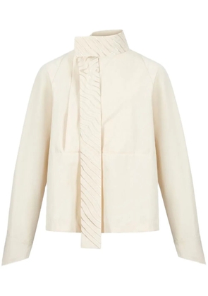 Shanghai Tang cotton wrap blouse - Neutrals