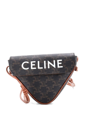 Celine Pre-Owned Triangle Triomphe Coated Canvas crossbody bag - Brown