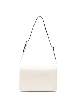 Jil Sander File logo-print foldover shoulder bag - White
