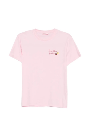 MC2 Saint Barth Emilie embroidered-motif cotton T-shirt - Pink