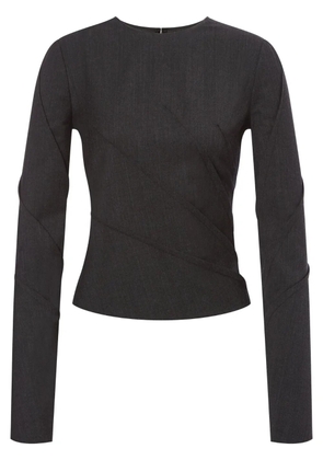 Alberta Ferretti long-sleeves gathered top - Grey