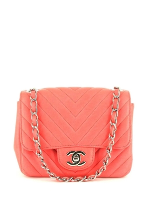 CHANEL Pre-Owned Timeless mini Chevron Classic Flap shoulder bag - Pink