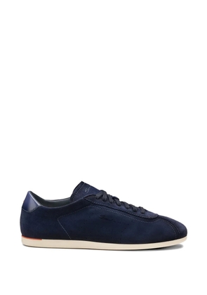 Santoni Yorker perforated suede sneakers - Blue