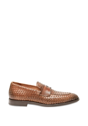 testoni penny-strap loafers - Brown