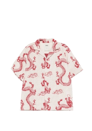 OAS Company Nimbus Cuba dragon-pattern shirt - Neutrals