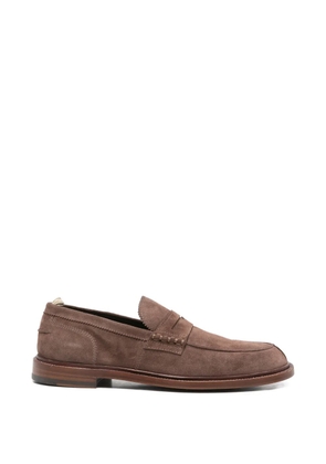 Officine Creative Sax 001 suede loafers - Brown