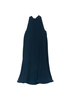 Akris Punto pleated halterneck mini dress - Blue