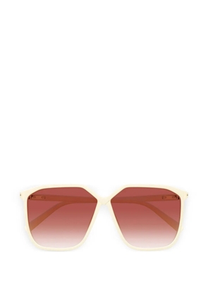 VALENTINO GARAVANI EYEWEAR geometric-frame sunglasses - Neutrals