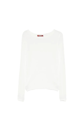 Max Mara Fiorito fine-knit long-sleeve sweater - White
