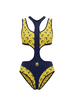 Marine Serre athleisure all-over-moon cut-out bodysuit - Blue