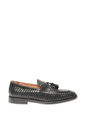 testoni woven tassel loafers - Black