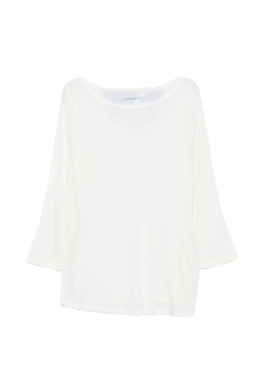 Purotatto boat-neck T-shirt - Neutrals