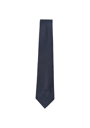 Kiton geometric-jacquard tie - Blue