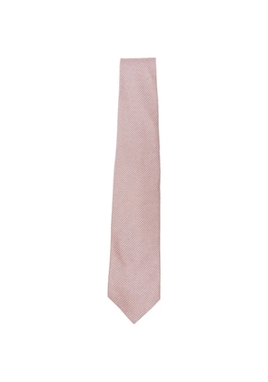 Kiton geometric-pattern silk tie - Pink