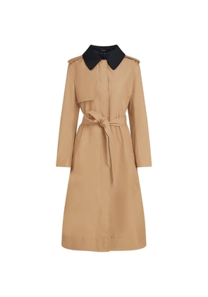 Karl Lagerfeld contrast-collar belted trench coat - Neutrals