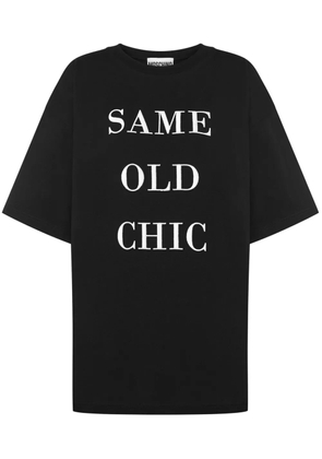 Moschino slogan-print cotton T-shirt - Black