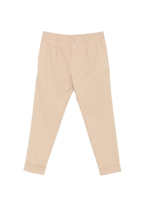 Incotex pleated turn-up trousers - Neutrals