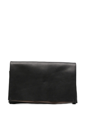 Ma+ cross-motif leather wallet - Black