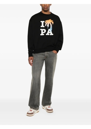 Palm Angels logo-print sweatshirt - Black