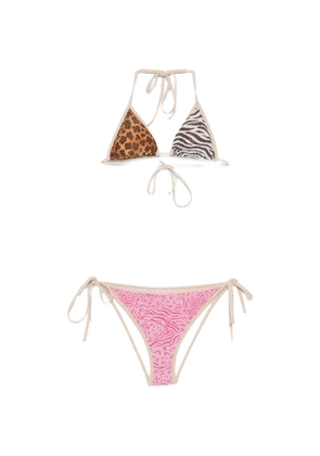 MC2 Saint Barth Kids Leah animal-print glitter bikini - Pink