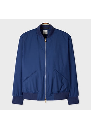 Paul Smith Cobalt Blue 'Storm System' Wool Bomber Jacket
