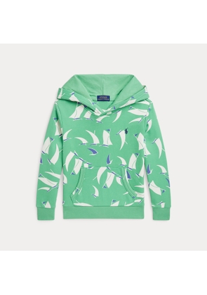 Sailboat-Print French Terry Hoodie